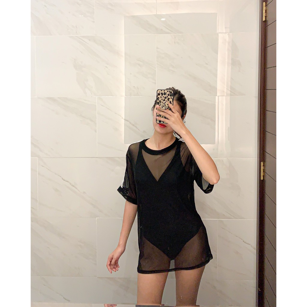 Áo tanktop nữ Shape lưới sọc vai đẹp [T092]