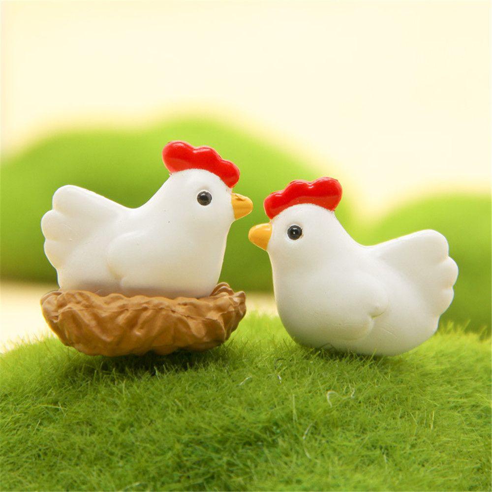 Set 4 Đồ trang trí Gà Con Mini Trang Trí Nhà Búp Bê