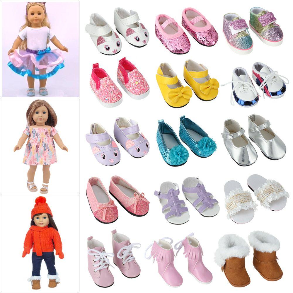 Giày Bốt Búp Bê Đính Kim Sa Cầu Vồng 43cm Hàng Mới