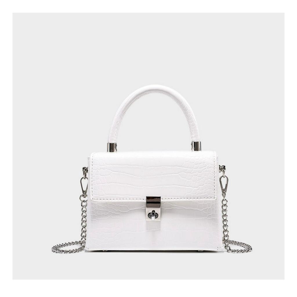 Túi xách nữ đeo chéo đeo vai Ceelyn dáng vuông da vân phong cách đơn giản sang trọng size 20 DT104