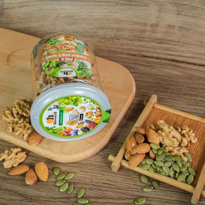 Mix Nhân Hạt Khô Nhập Khẩu Smile Nuts Hộp 255g