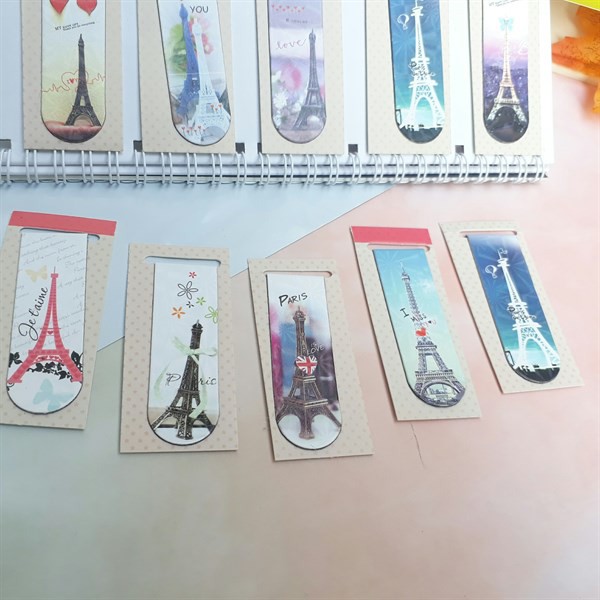 Combo 5 Bookmark Nam Châm Đánh Dấu Sách - Tháp Eiffel (Mẫu Ngẫu Nhiên)