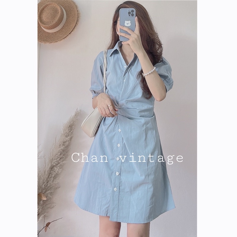 Váy dáng Hàn Quốc Đầm thanh lịch thiết kế xếp li chít eo tôn dáng đầm đẹp | BigBuy360 - bigbuy360.vn