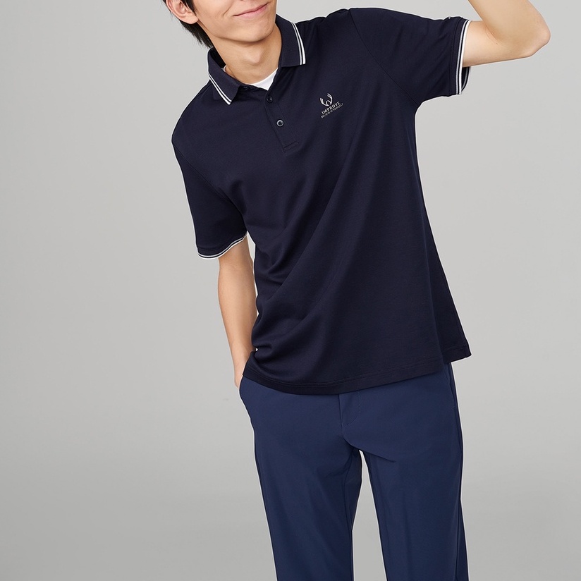 HLA - Áo Thun Polo Nam Simple Pure Color Short Sleeve POLO Shirt