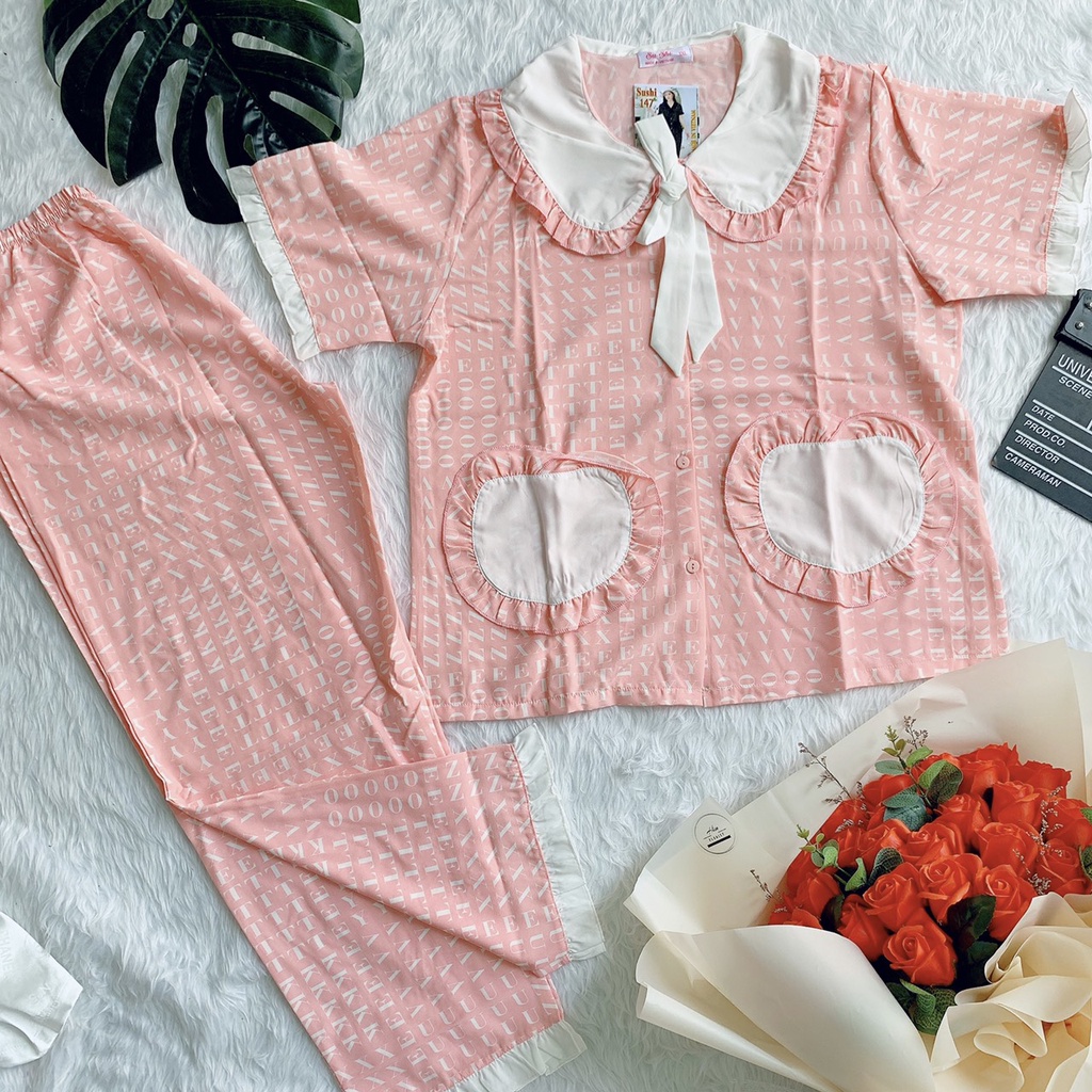 Đồ Ngủ Tiểu Thư Chất Lụa Hàn  Bộ Mặc Nhà Dễ Thương Mẫu Hot Nhất 2021 | BigBuy360 - bigbuy360.vn