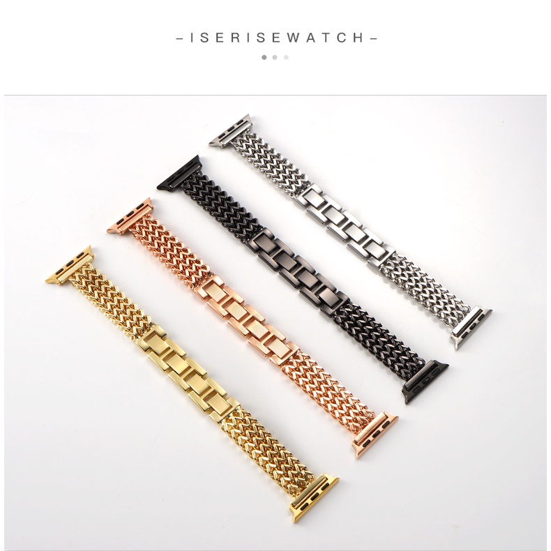 Dây Đeo Đồng Hồ Bằng Kim Loại Mỏng Cho iwatch serise 7 6 5 4 3 2 SE 41mm 45mm 44mm 40mm 42mm 38mm