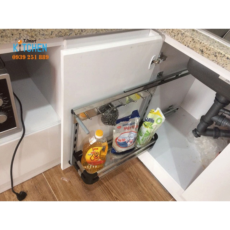 Kệ đựng xà phòng  - Kệ đựng chất tẩy rửa dạng hộp,phụ kiện dưới bồn rửa