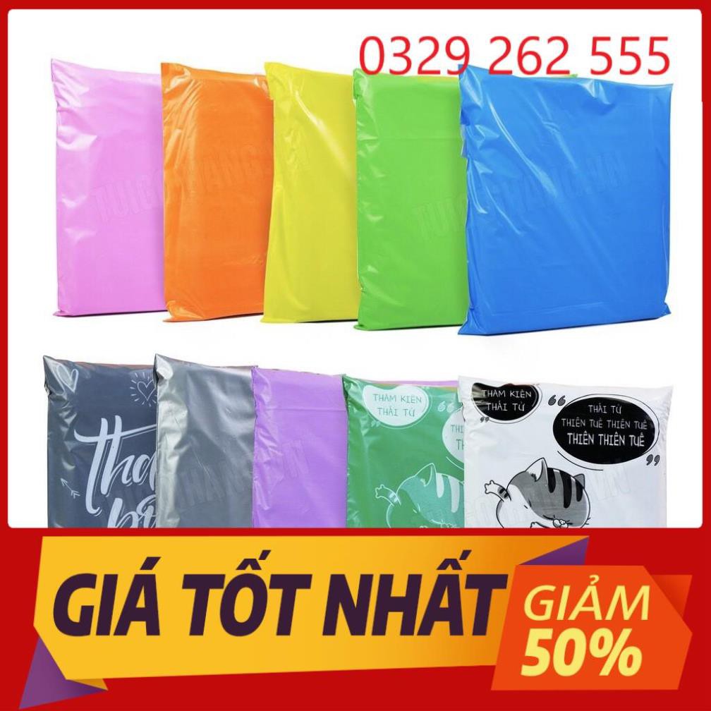 (Rẻ vô địch) [ Túi dán miệng ] Túi nilon gói hàng niêm phong tự dính đủ các kích cỡ siêu dai (~100 cái)