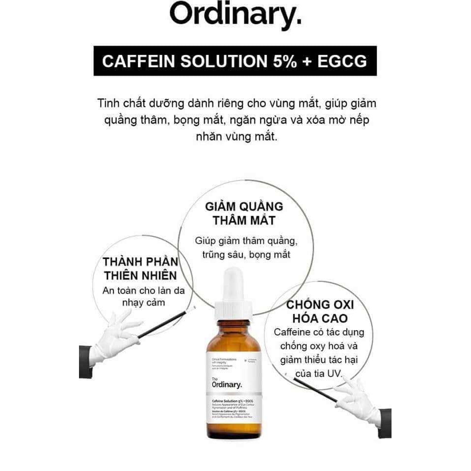 Tinh Chất Giảm Quầng Thâm và Bọng Mắt, Nhăn Mắt - The Ordinary Caffeine Solution 5% + EGCG 30ml | BigBuy360 - bigbuy360.vn