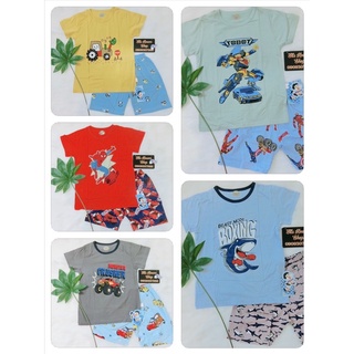 Đồ bộ xuất hàn cho bé trai chất cotton size [25-36kg] , Bộ cộc tay xuất hàn cho bé size đại 25-36kg