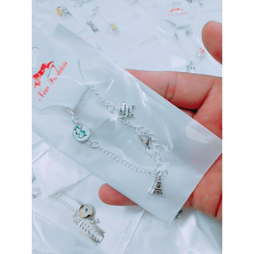 Vòng tay xích mặt hình lộn xộn : sỉ 10 vòng = 85k