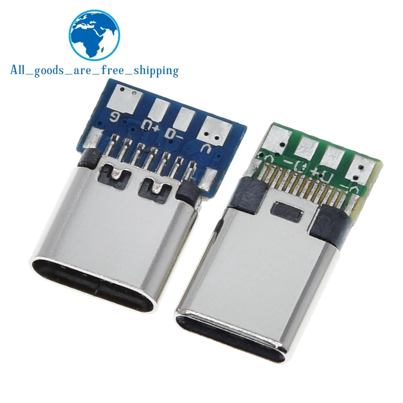 Set 10 Dây Cáp Nối Usb 3.1 Type-C 12 24 Pin 24 Pin Hỗ Trợ Bảng Mạch Pcb