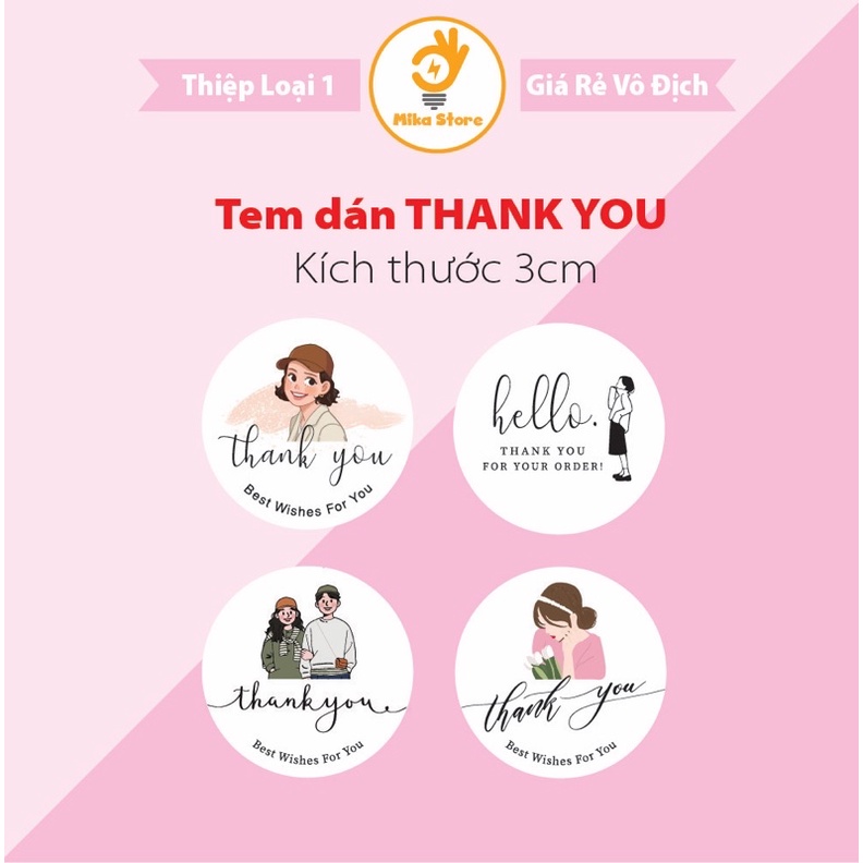 Set 8 Tờ THANK YOU