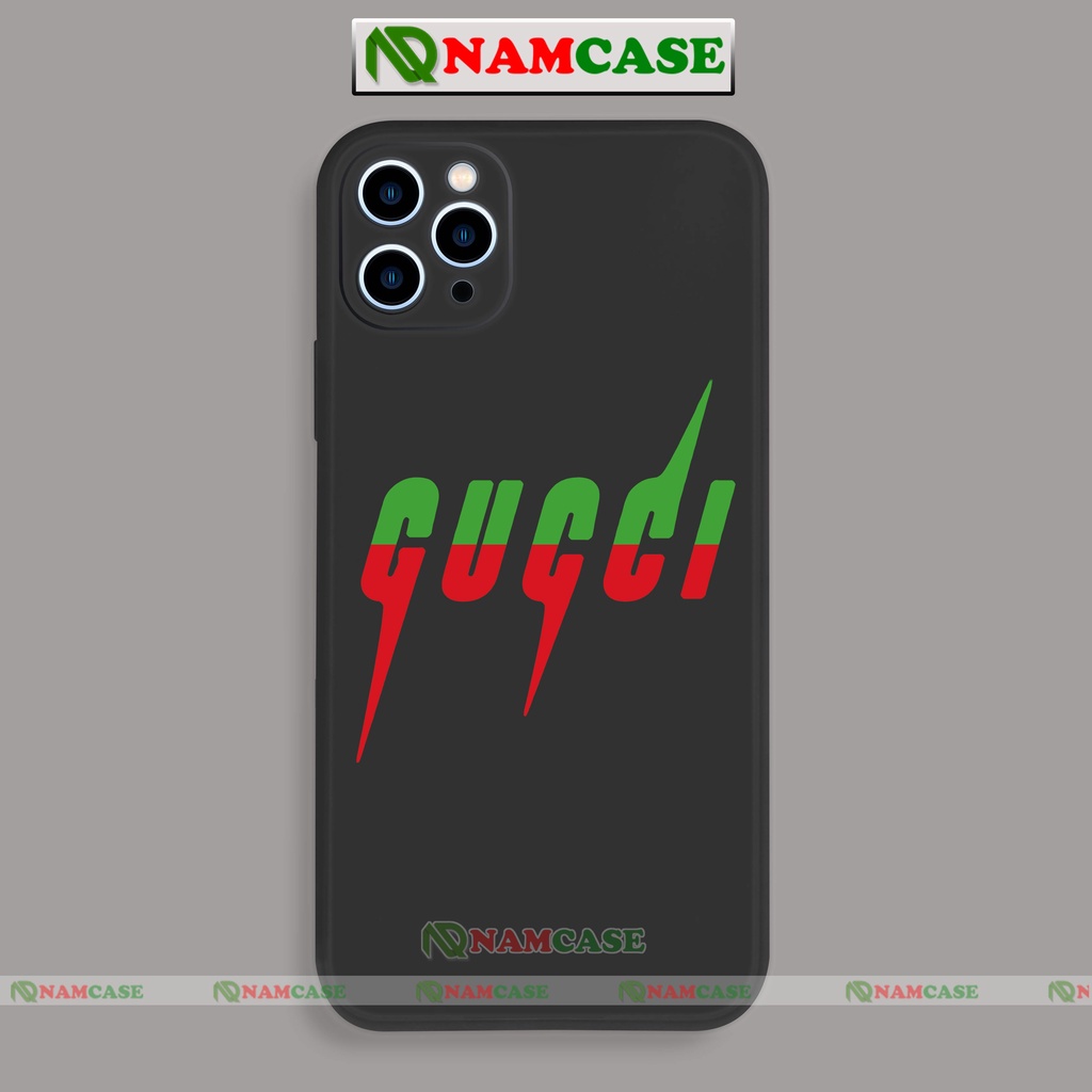Ốp lưng điện thoại iPhone Gucci tia sét cạnh viền vuông silicon dẻo cho ip 6/6s/7/8/X/XS/XR/11/12/13/14 Pro Plus Max