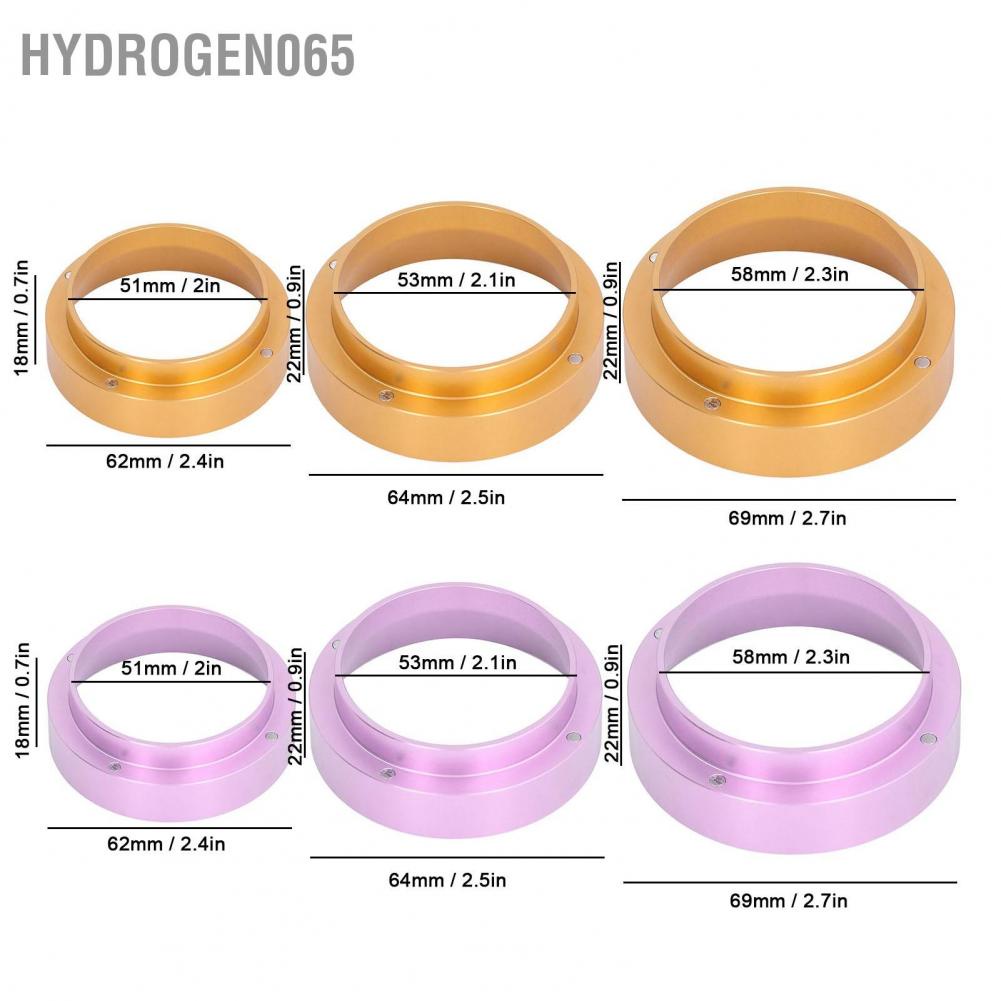 Hydrogen065 Coffee Dosing Ring with Magnetic Stainless Steel Powder Funnel Machine Accessories
