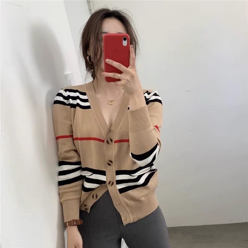 MS453 Áo len nữ dài tay kẻ BB