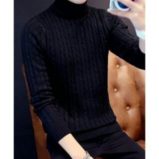 Áo len cổ lọ vặn thừng - Áo len cổ cao nam - Sang Xịn Mịn Đẹp