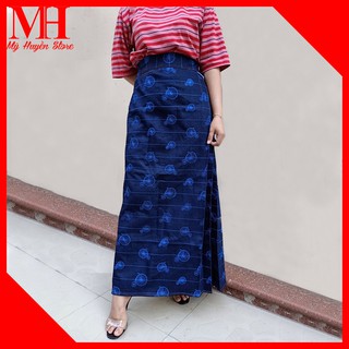 [ Ảnh Tự Chụp ] Váy Chống Nắng Jean Loại Tốt Dành Cho Nữ Có Thêu Họa Tiết Bánh Xe Nổi Bật Cùng Nút Bấm Không Gỉ