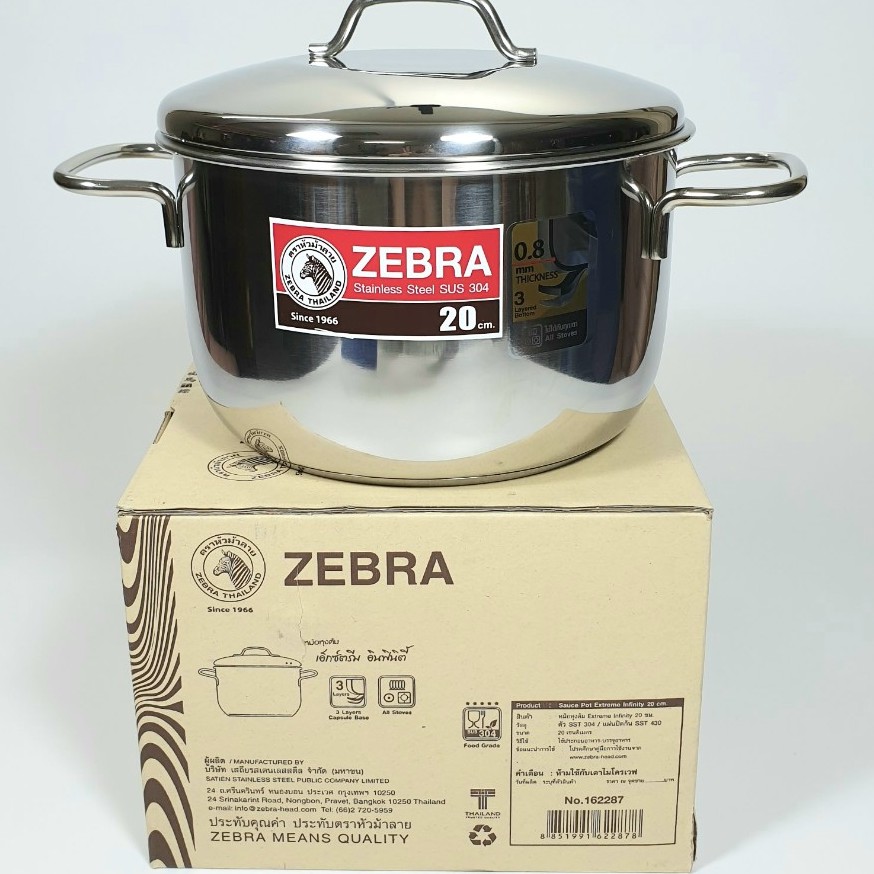 Nồi 3 Đáy Inox Zebra Thái Lan Nhập Khẩu Chính Hãng Extreme Infinity 20cm 3.5Lít-162287