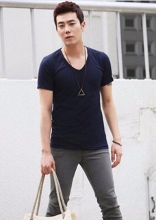 Áo thun nam body cổ tim