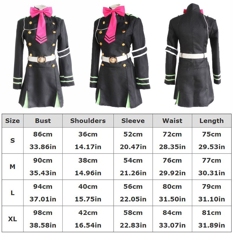 Trang phục cosplay nhân vật hoạt hình Shinoa Hīragi thời trang