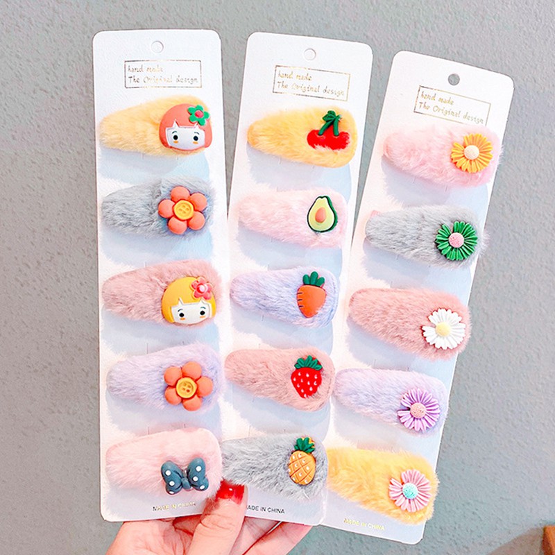 Set 5 Kẹp Tóc Xinh Xắn Dành Cho Bé Gái