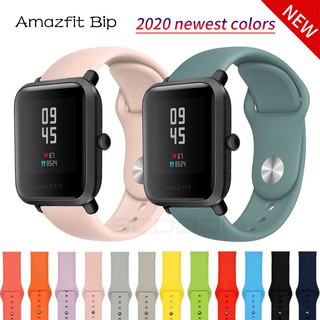 Dây silicone mềm màu trơn cho đồng hồ Huami Amazfit Bip Lite / S / U