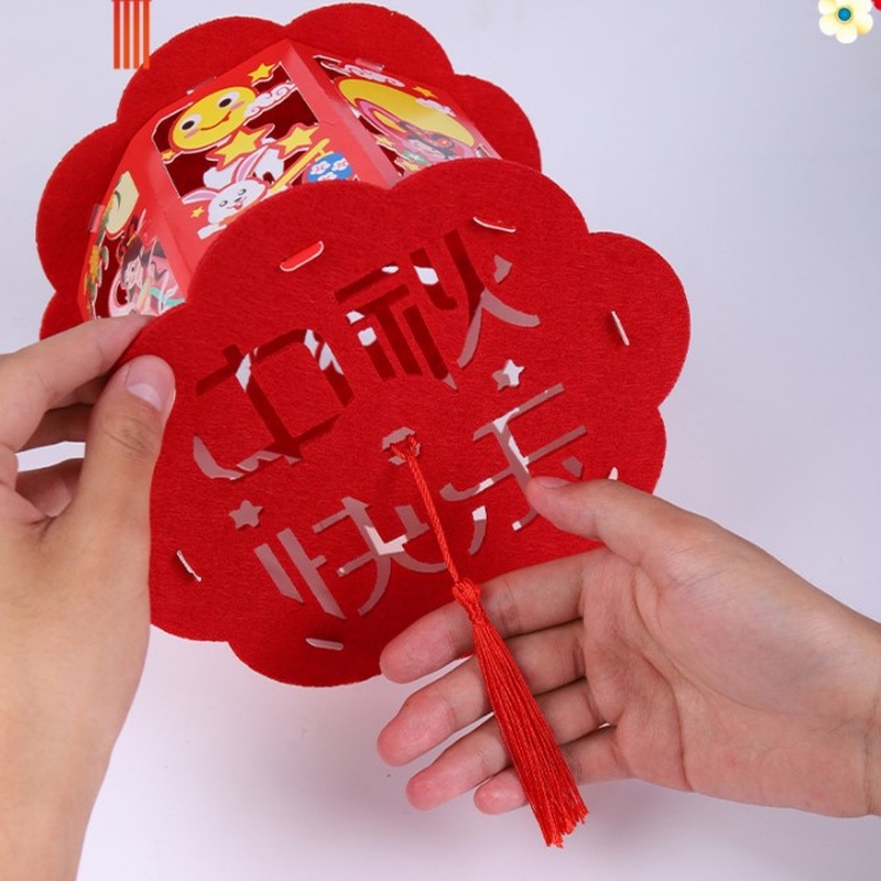 Lồng Đèn Xếp Origami Thủ Công Bằng Pin Dùng Trang Trí Lễ Hội