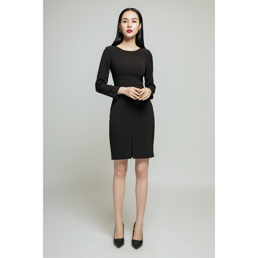 Đầm dài tay 2 lớp thiết kế IVY moda MS 49M2625