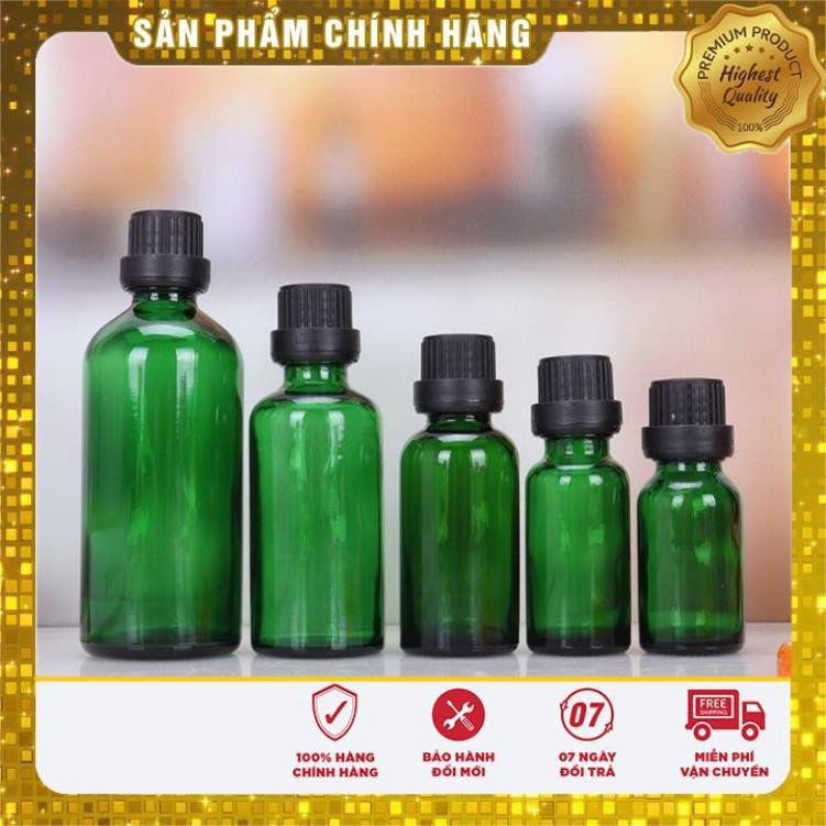 Lọ Chiết Serum ❤ [50ml,100ml] Lọ đựng tinh dầu Xanh Lá nắp vặn đen,trắng chiết serum , phụ kiện du lịch