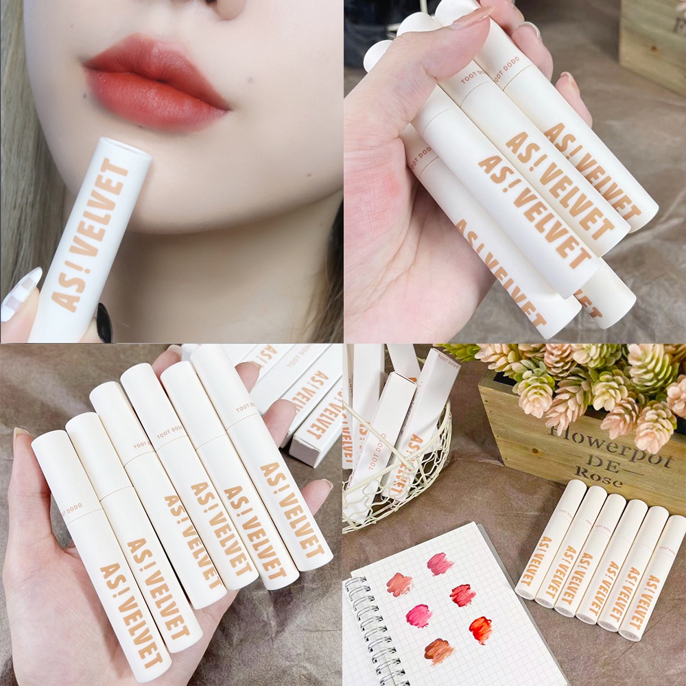 [Hàng mới về] Son môi lâu trôi chống thấm nước phong cách retro dễ sử dụng cho người mới bắt đầu