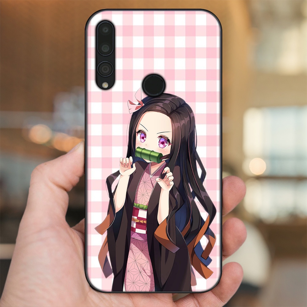 Ốp lưng Huawei Y9 Prime 2019 viền đen in hình Nezuko Kimetsu no Yaiba