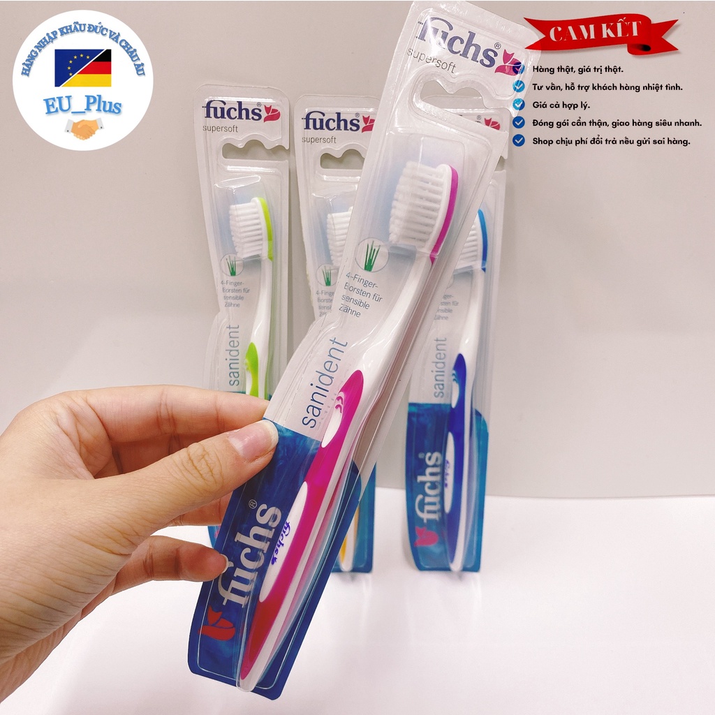 Bàn Chải Fuchs Sanident Loại Mềm (Đức) shop giao màu ngẫu nhiên