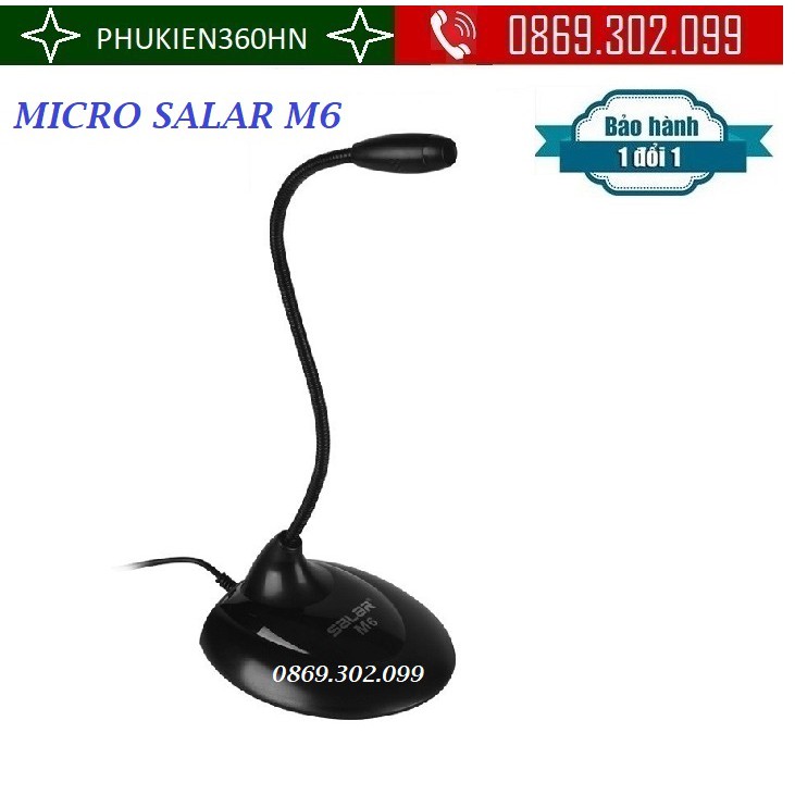 [Mã ELHACE giảm 4% đơn 300K] Microphone thu âm Salar M6