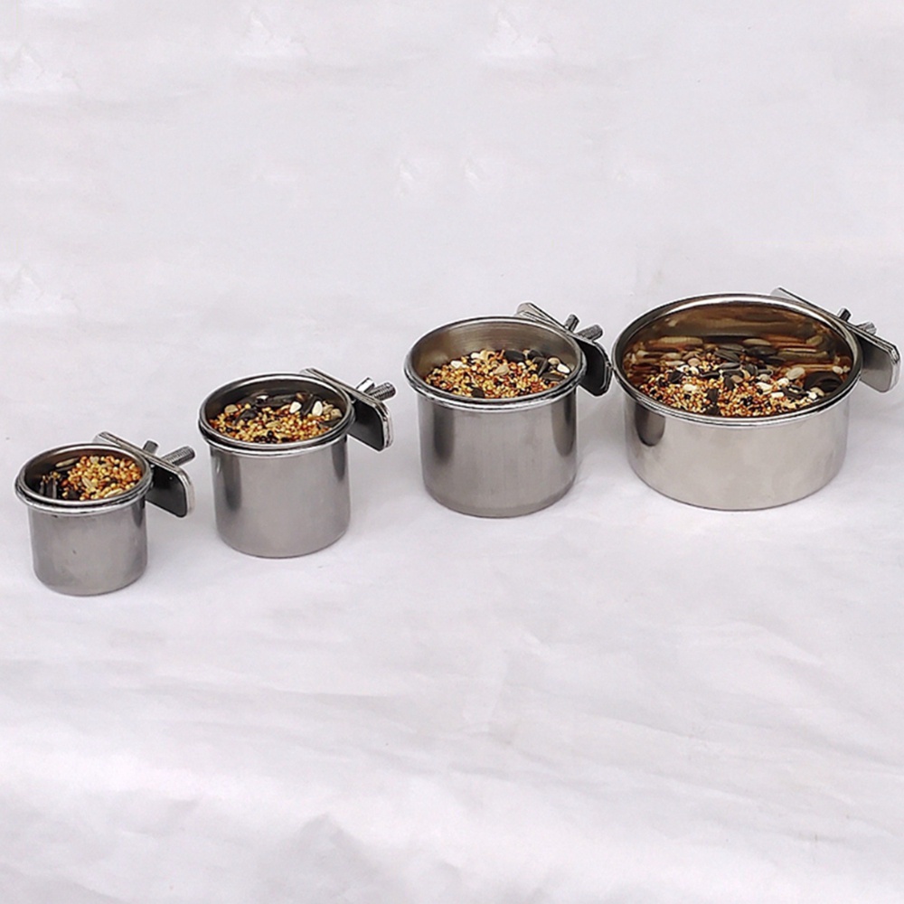 Bát đựng thức ăn / nước uống treo lồng tiện lợi cho chim / vẹt nuôi