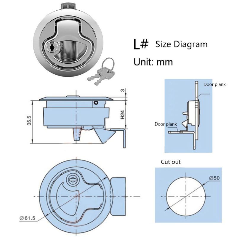 Chốt Kéo Bằng Thép Không Gỉ 2 &quot;Cho Tàu Thuyền Rv Caravan