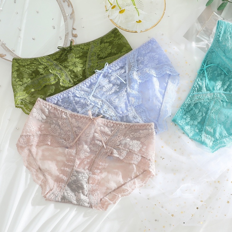 Quần lót ren hoa siêu mềm có size ML -2233