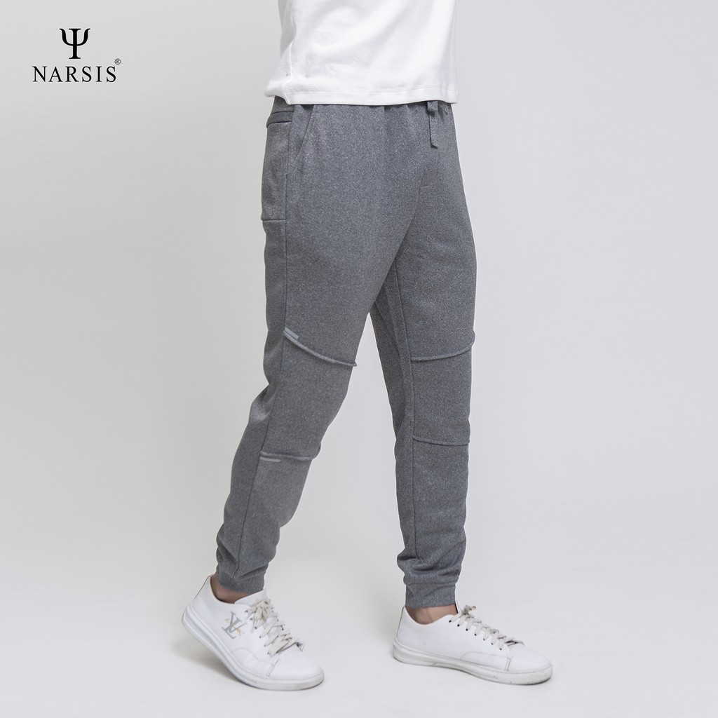 Quần Jogger nam thu đông Narsis G9004 nỉ màu ghi