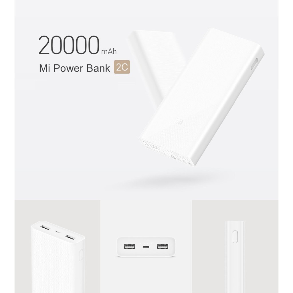 Pin Dự Phòng Xiaomi 20.000mAh Gen 2C (2017) - Hàng chính hãng