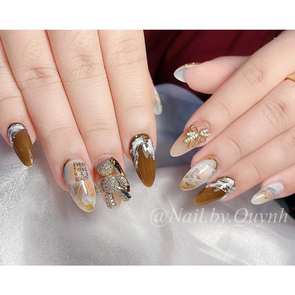 Charm nơ quốc dân charm nail charm đá gắn móng đính móng  Mian