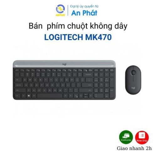 [Mã ELMALL10 giảm 10% đơn 500K] Combo phím và chuột không dây Logitech MK470 - Chính Hãng Phân Phối