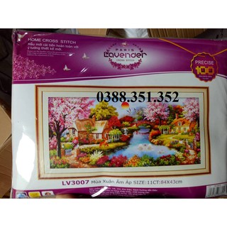 Tranh thêu chữ thập Mùa Xuân Ấm Áp LV3007 84*43cm