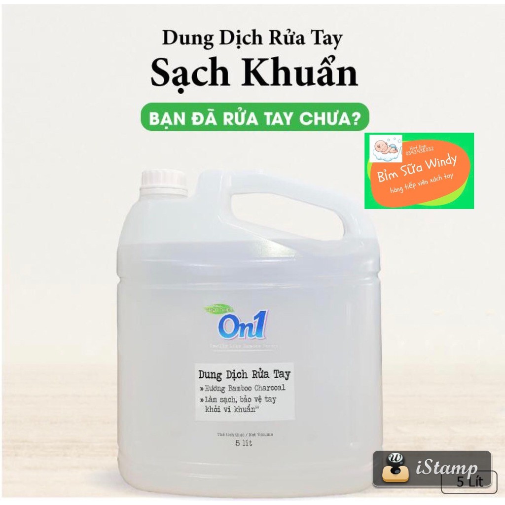Dung Dịch Rửa Tay Khô On1 Hương Bamboo Charcoal 5 Lít | BigBuy360 - bigbuy360.vn