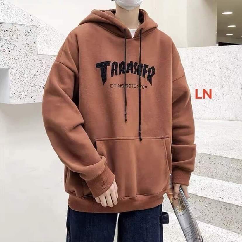 Áo hoodie, áo nỉ bông cotton in chữ TARASHF forrm rộng unisex 5.0 | BigBuy360 - bigbuy360.vn