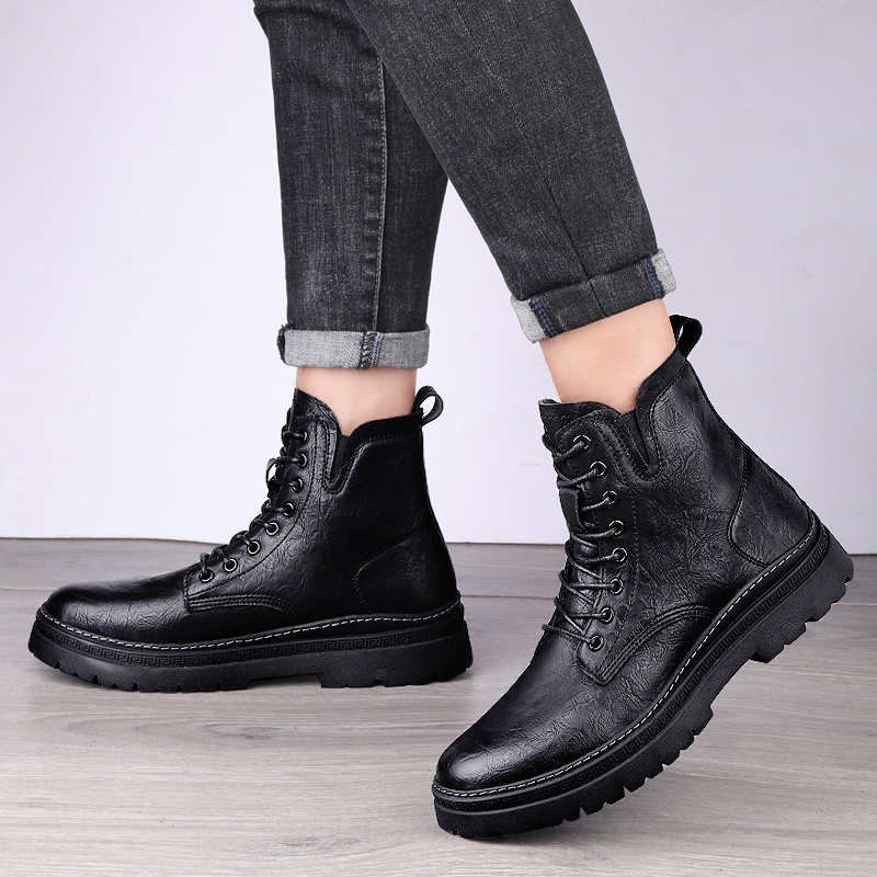 Đôi giày bốt cổ cao thời trang sành điệu dành cho nam size 39-47
