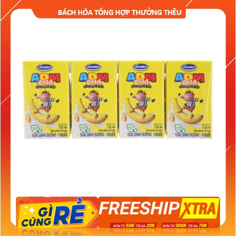 SỮA ADM GOLD CHUỐI - LỐC 4 HỘP X 110ML date 2021