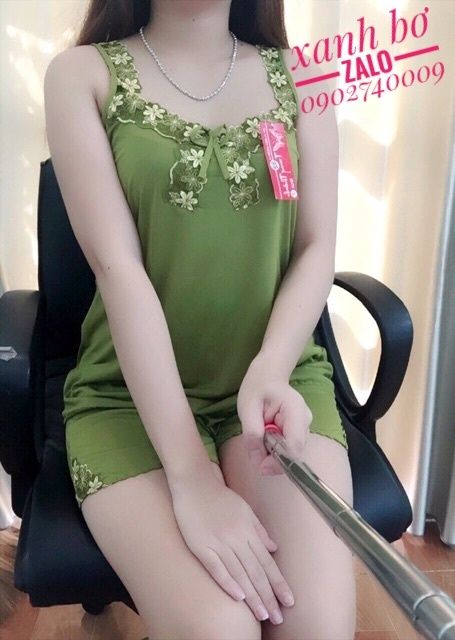 Đồ Bộ ngủ thun lạnh bản ren | BigBuy360 - bigbuy360.vn