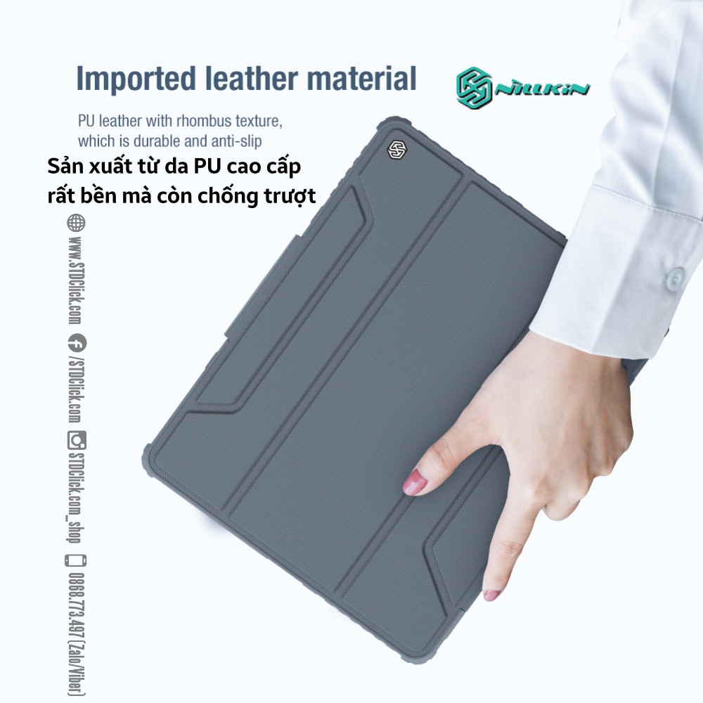 BAO DA IPAD PRO M2 12.9 2022 - M1 12.9 2021 - 12.9 2020 NILLKIN BUMPER PRO CAMSHIELD CHÍNH HÃNG