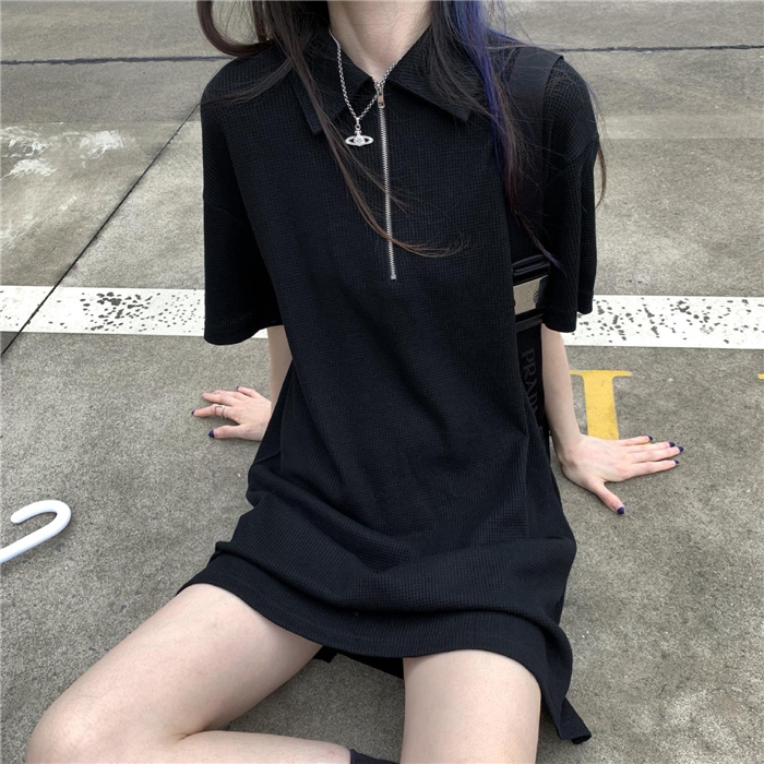 Đầm Polo Ngắn Tay Với Thiết Kế Đơn Giản Xinh Xắn Theo Phong Cách Hàn Quốc 43630 | BigBuy360 - bigbuy360.vn