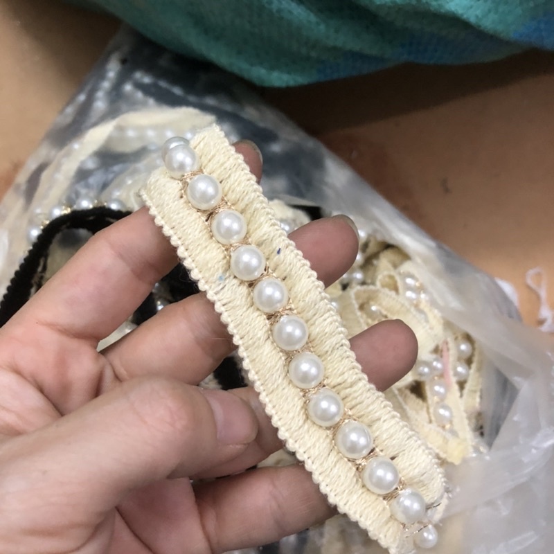 Ren Viền Đính Hạt Loại Đẹp Dùng Trang Trí Váy Áo, hanmade, hộp quà